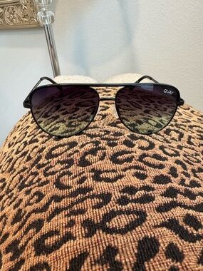 Quay Australia Black Aviator Sunglasses